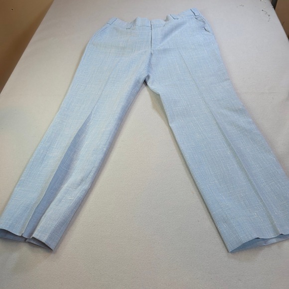 Unbranded Other - Vintage Light Blue Textured Trousers Straight Leg Distressed Patina 37x29.5